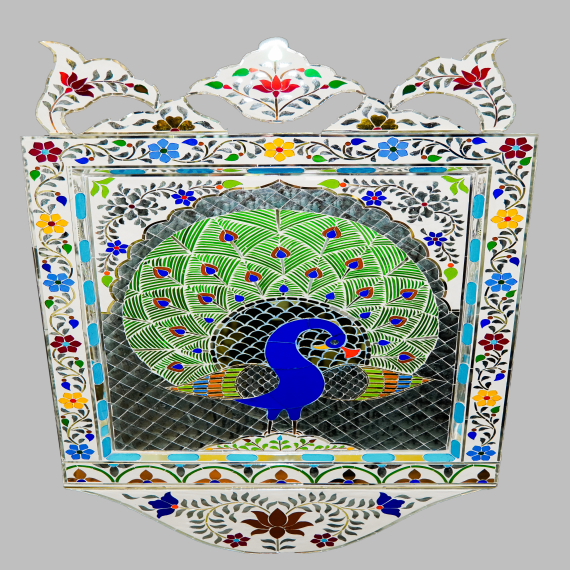 Decorative Very  Peacock Especial Wall Pannel - Detail View