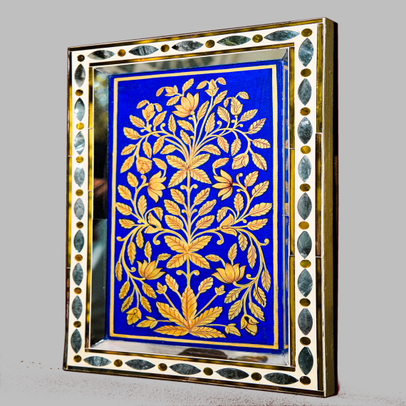 Outside Thikri work & inside Miniature painting wall pannel - Detail View