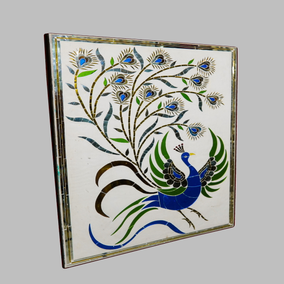 Decorative Peacock Wall Pannel - Detail View