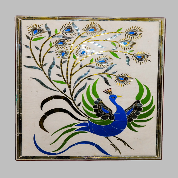 Decorative Peacock Wall Pannel - Detail View