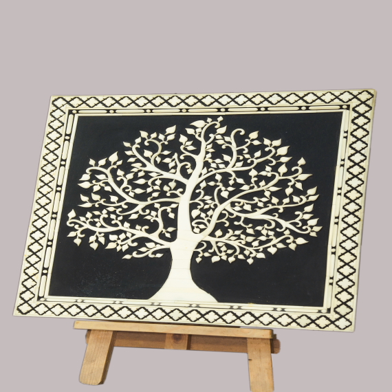 Bone Inlay Tree Wall Panel