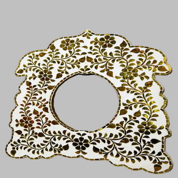 Gold thikri work photo frame