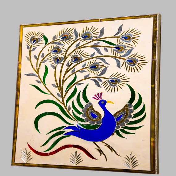 Peacock wall panel