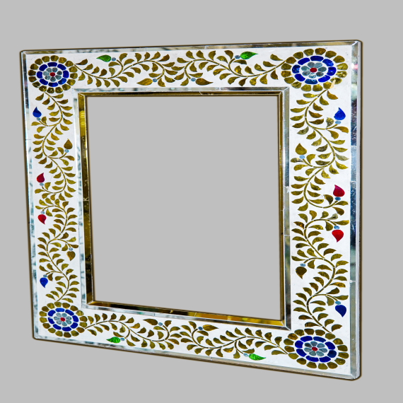 Colour full thikri glass mirror frame